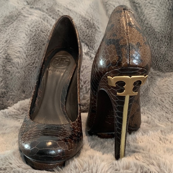 Size 5 Tory Burch Platform Heels - Picture 1 of 6